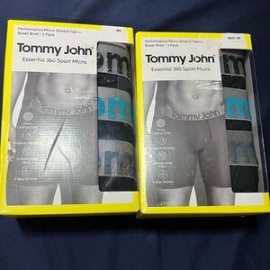 2 Tommy John 3-Pack Essential 360 Sport Micro Boxer Briefs Size Medium